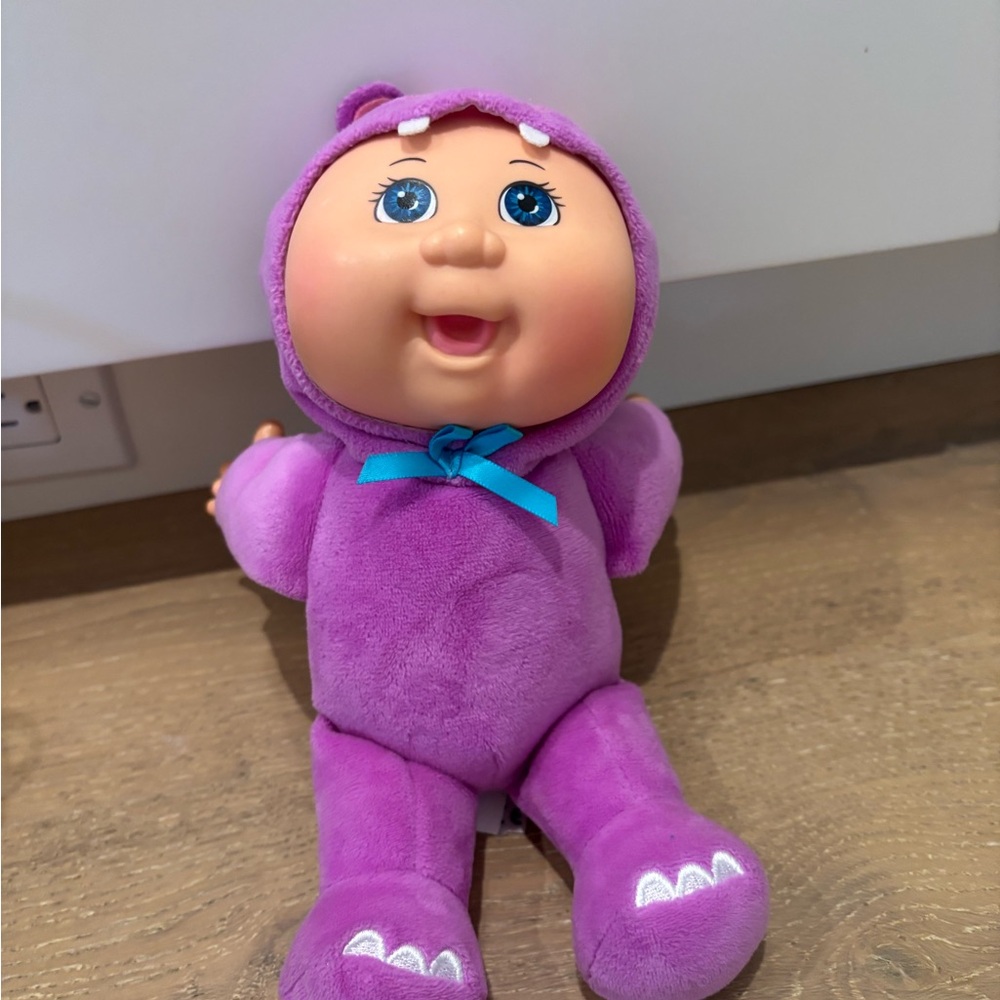 Cabbage Patch Purple Plush Baby Doll Bow - Kids Toy